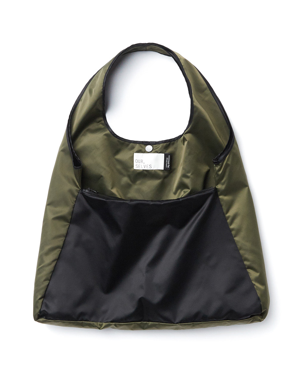 *RESTOCK* [ESFAI X OURSELVES] nylon reversible shopper bag (khaki &amp; black)