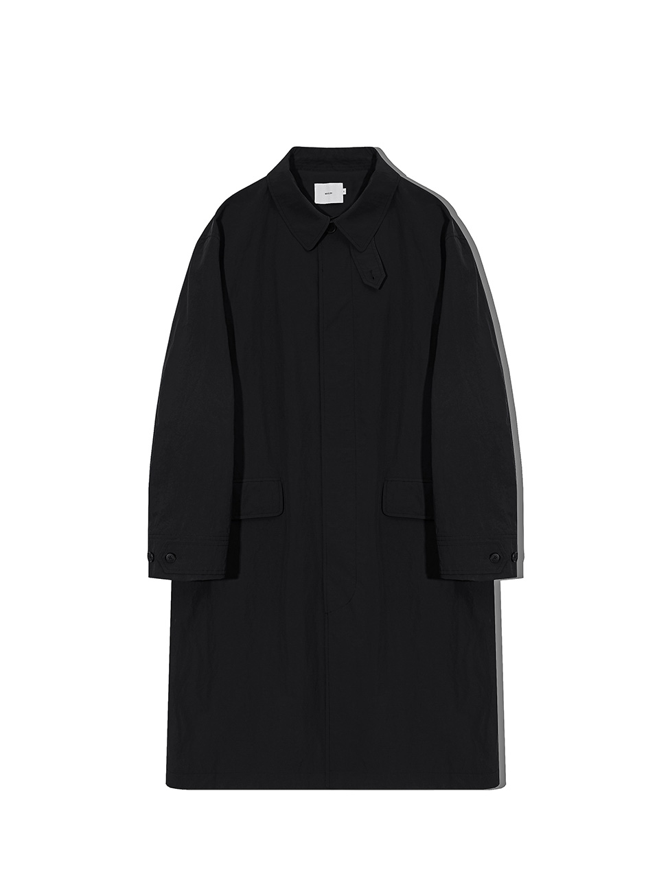 [Ourselves] RECYCLE NYLON MAC COAT (Black)