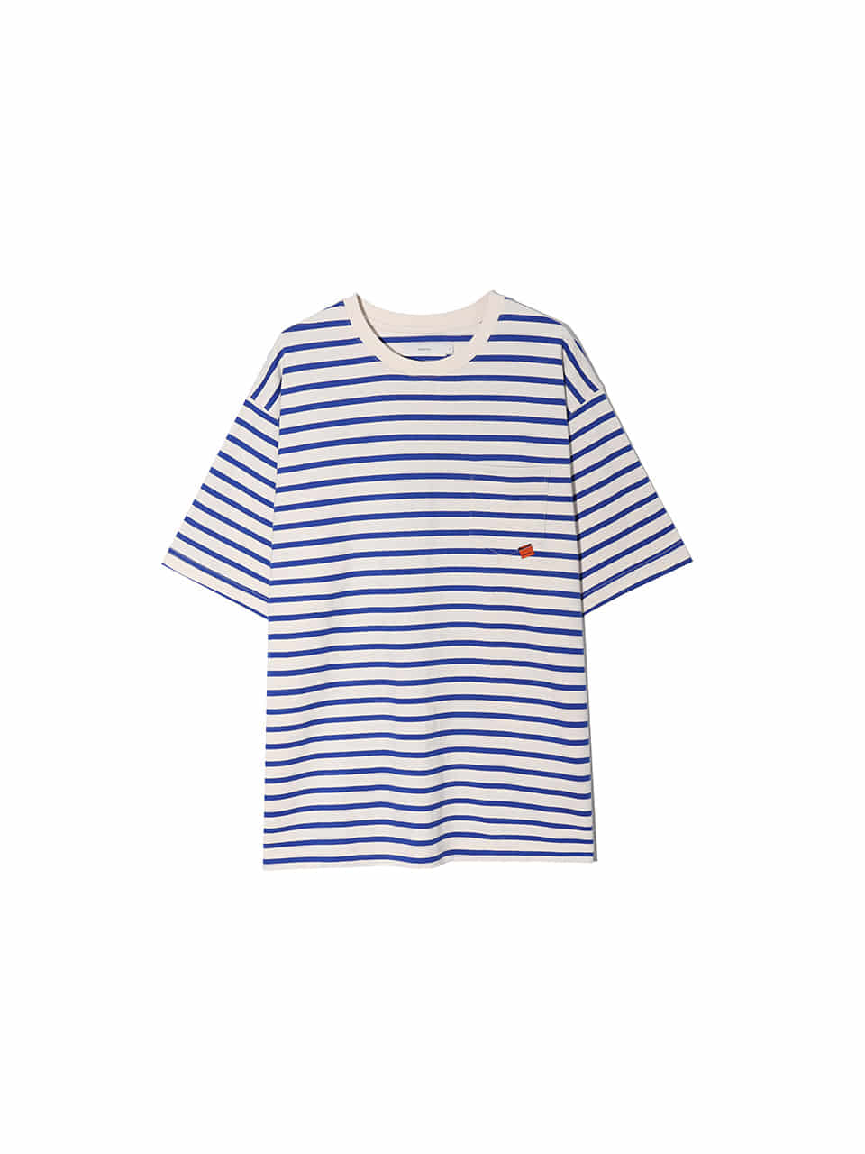 [Ourselves] ORGANIC COTTON STRIPE T-SHIRTS (Ivory / Blue)