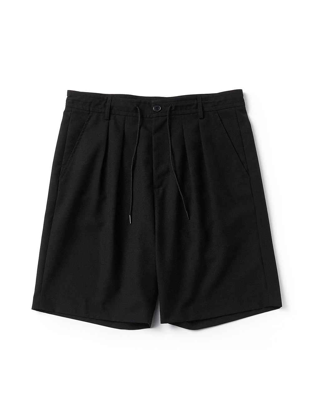 [ESFAI] suc2 tuck wide shorts (Black)